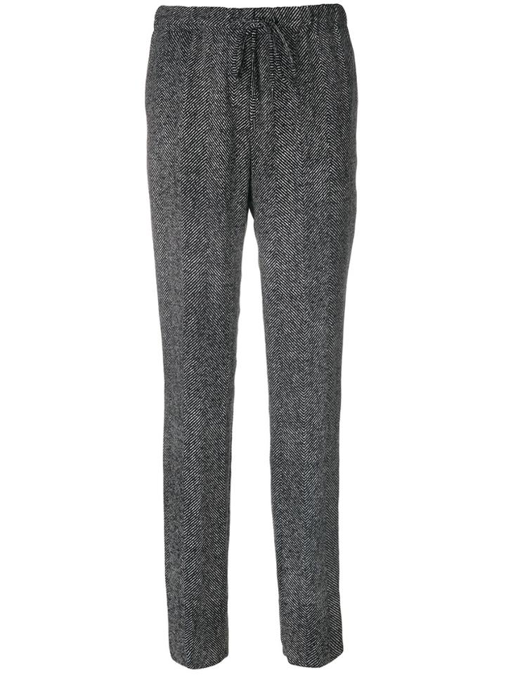 Jil Sander Tapered Drawstring Trousers - Black
