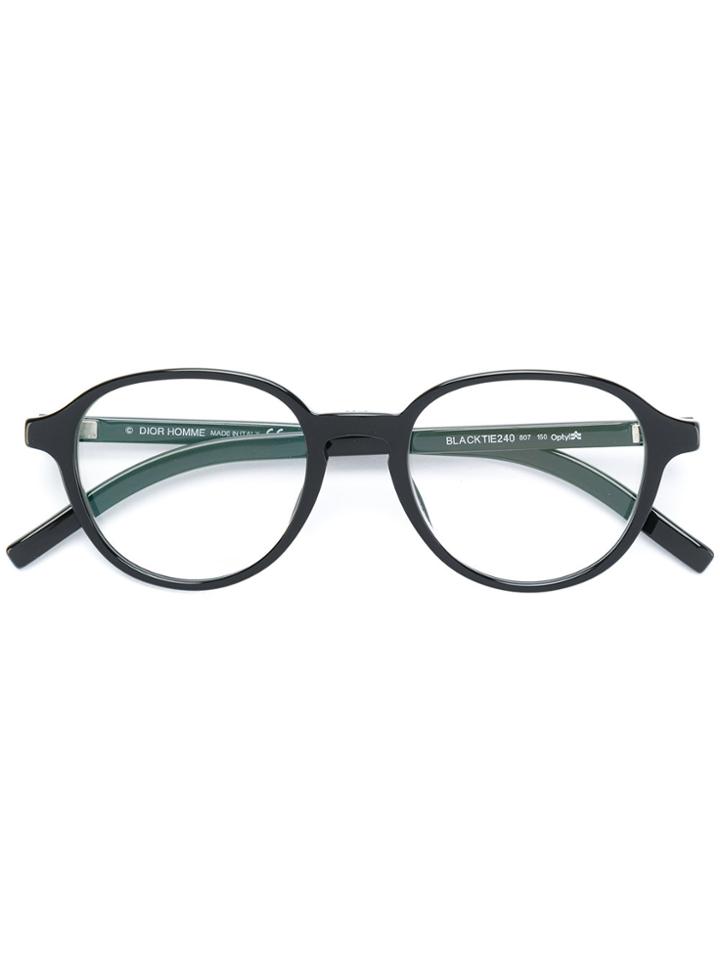 Dior Eyewear Round Frame Glasses - Black