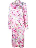 Saks Potts Pussy Bow Floral Dress - Pink