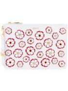 Moschino Floral Embroidered Clutch - White