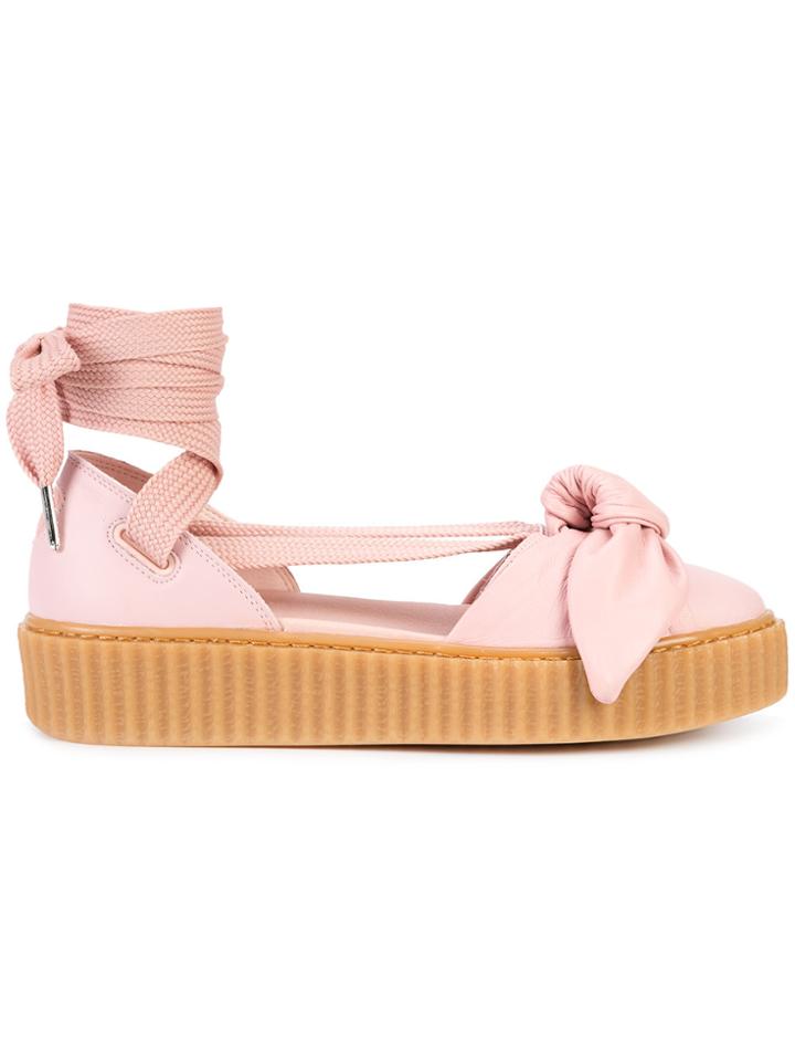 Fenty X Puma Bow Creeper Sneaker Sandals - Pink & Purple