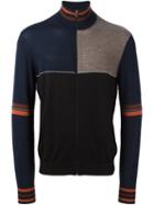 Paul Smith Zip Up Colour Block Cardigan