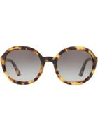 Prada Eyewear Heritage Round Frame Sunglasses - Black