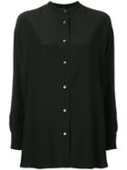 Aspesi Mandarin Collar Shirt - Black