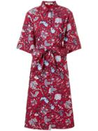 Dvf Diane Von Furstenberg Floral Shirt Dress - Red