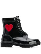 Love Moschino Lace-up Boots - Black