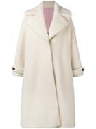 Olympia Le-tan Contrast Button Coat - White