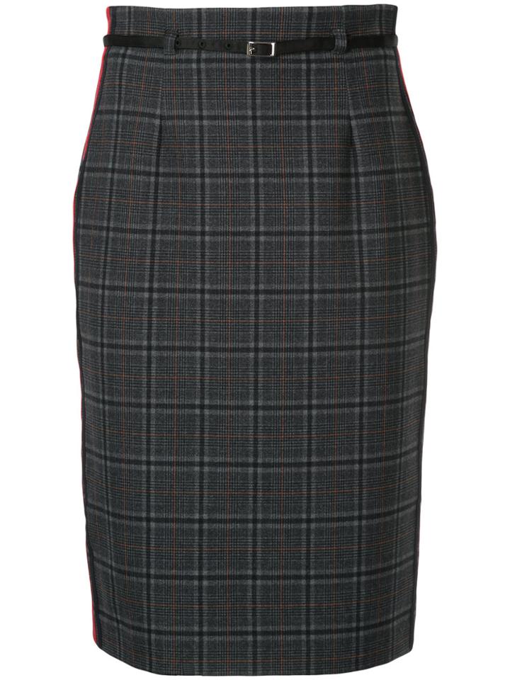 Loveless Fitted Pencil Skirt - Grey