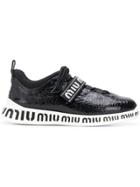 Miu Miu Branded Sneakers - Black