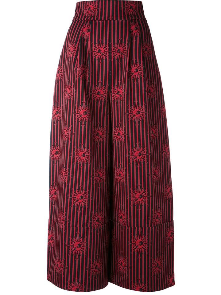 Alistair James - Spellbound Printed Culottes - Women - Cotton - 10, Red, Cotton