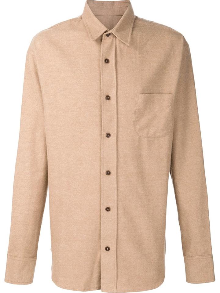 The Elder Statesman Brushed Flannel Shirt, Men's, Size: Xl, Brown, Cotton