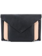 Maison Margiela Colour-block Envelope Clutch - Black
