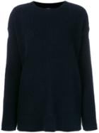Theory Dropped Shoulder Cashmere Jumper - Blue