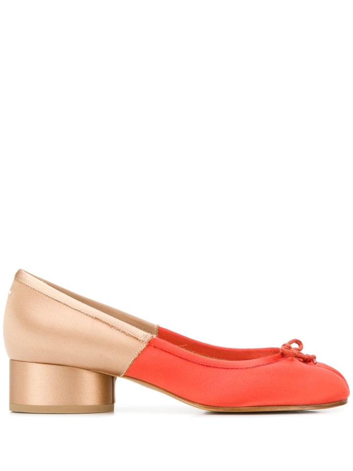 Maison Margiela Tabi Colour-block Pumps - Orange