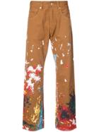 Junya Watanabe Man Paint Splatter Trousers - Brown