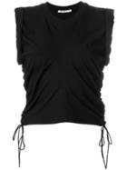 T By Alexander Wang Ruched Vest Top - Black
