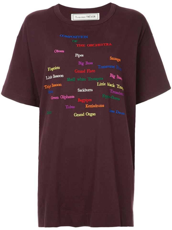 Tu Es Mon Trésor The Orchestra Big T-shirt - Red