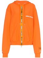 Heron Preston Handle With Care Logo Cotton Hoodie - Yellow & Orange