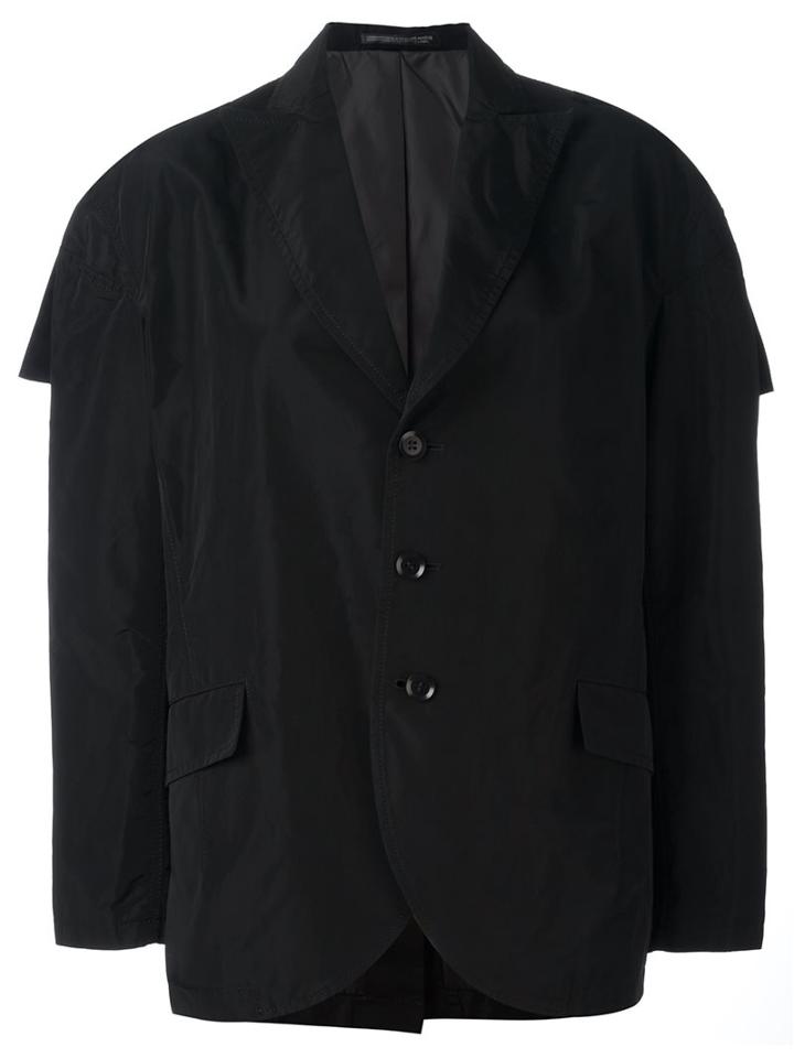 Yohji Yamamoto Oversized Jacket, Women's, Size: 1, Black, Polyester/triacetate