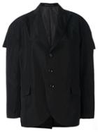 Yohji Yamamoto Oversized Jacket, Women's, Size: 1, Black, Polyester/triacetate