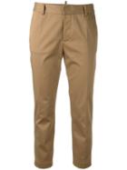 Dsquared2 Cropped Trousers, Size: 38, Nude/neutrals, Cotton/spandex/elastane