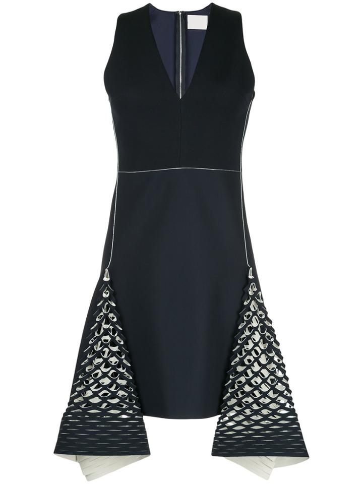 Dion Lee Bias Perforated Mini Dress - Blue