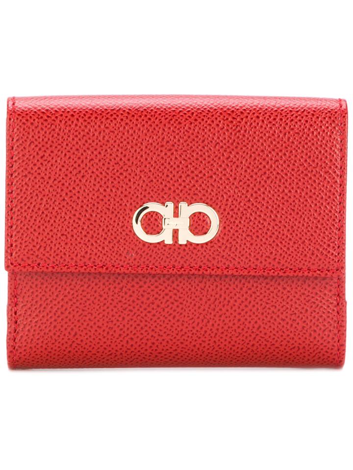 Salvatore Ferragamo Double Gancio French Wallet - Red