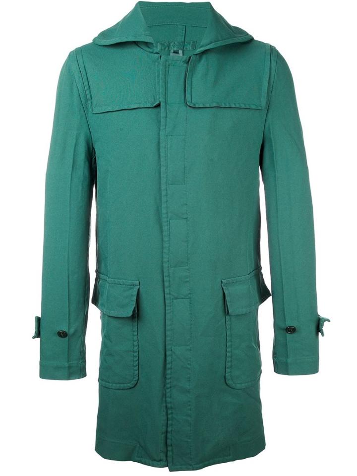 Comme Des Garçons Shirt Pocket Detail Coat, Men's, Size: Small, Green, Polyester