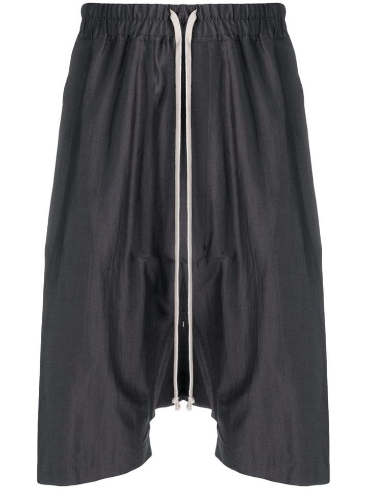 Rick Owens Dropped-crotch Shorts - Grey