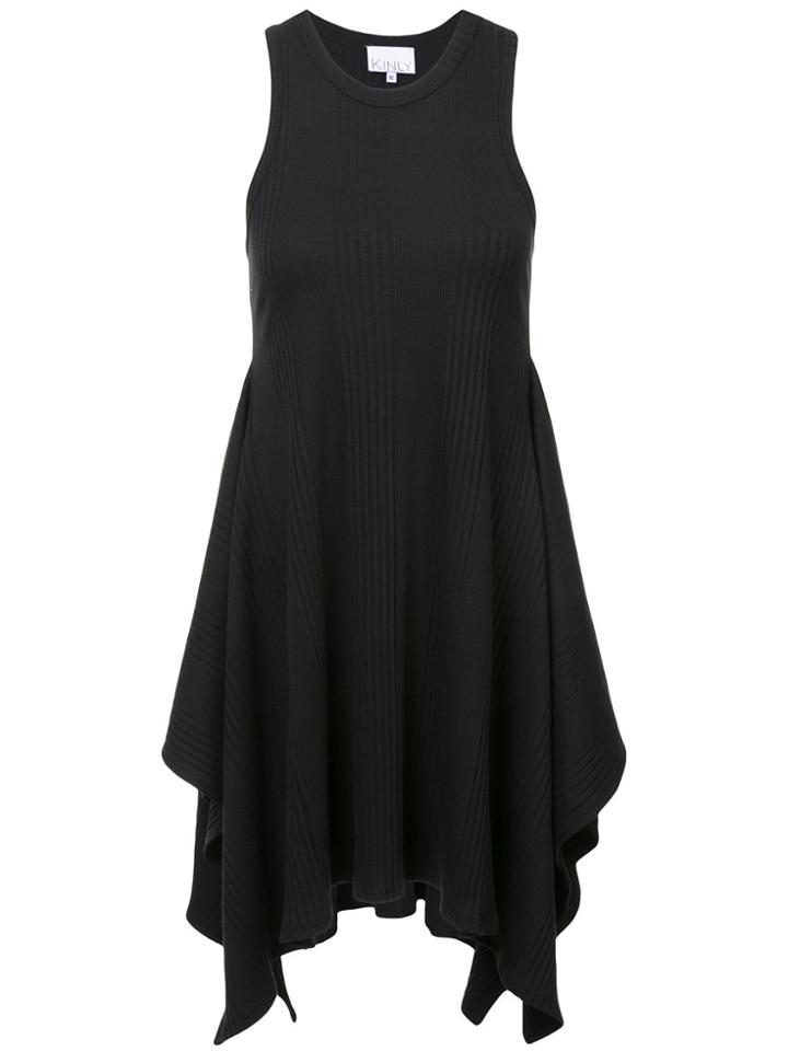 Kinly Sleeveless Asymmetric Dress - Black