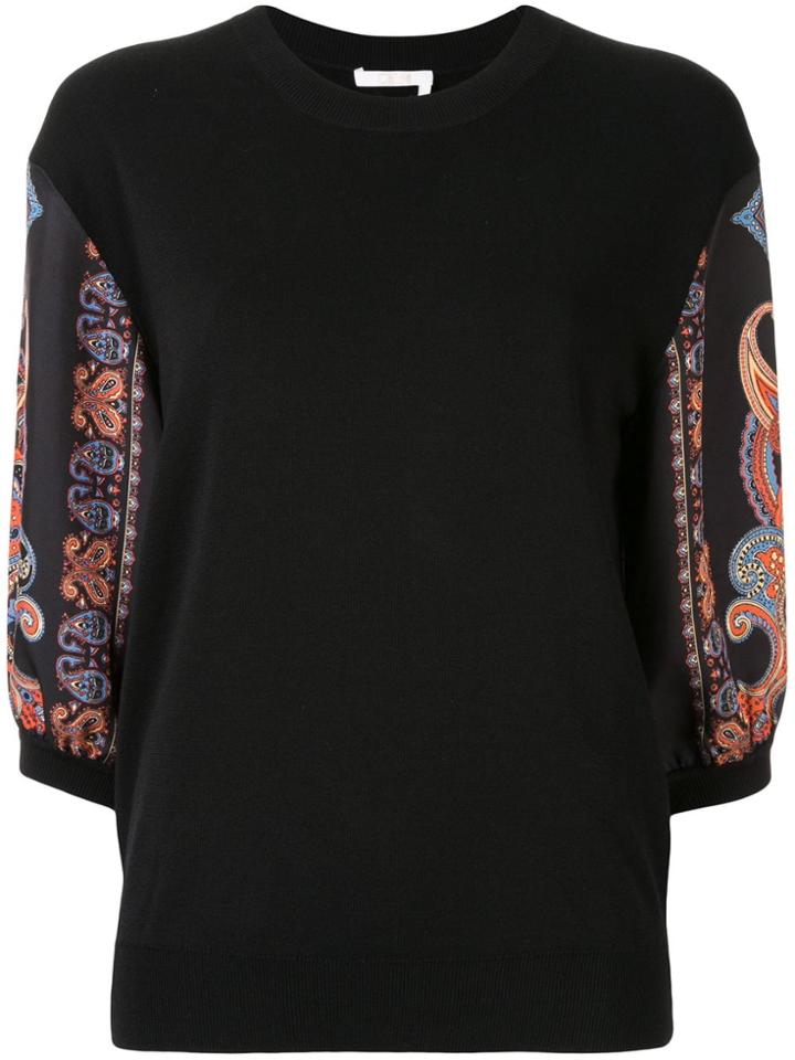 Chloé Paisley Detail Sweatshirt - Black