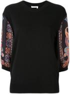 Chloé Paisley Detail Sweatshirt - Black