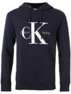 Calvin Klein Jeans Logo Print Hoodie, Men's, Size: Xs, Blue, Cotton