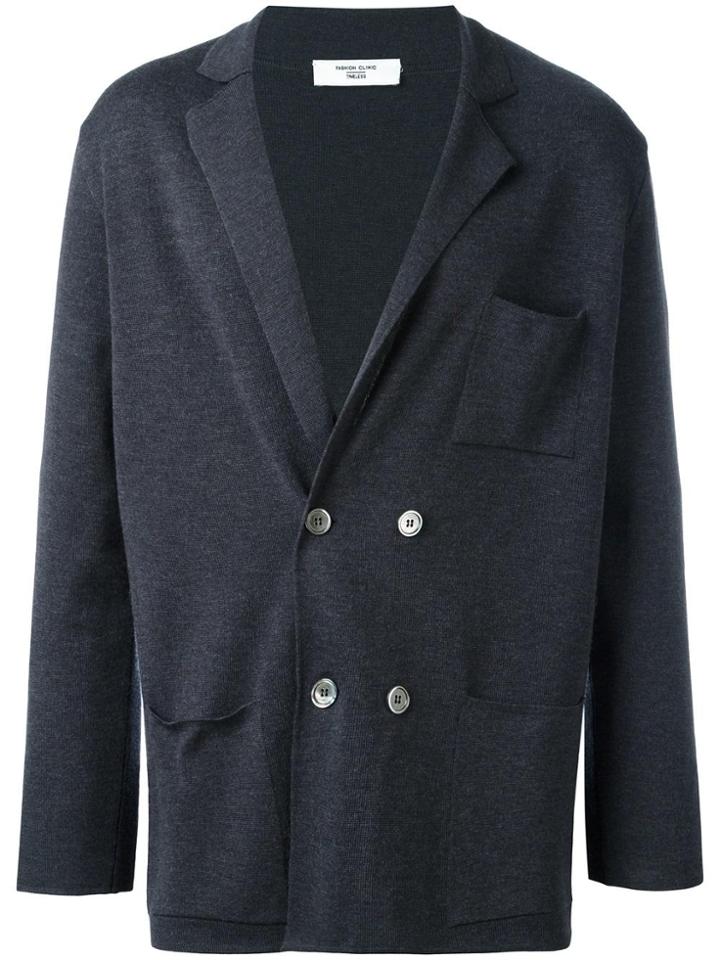 Fashion Clinic Timeless Double Breasted Cardigan - Grey