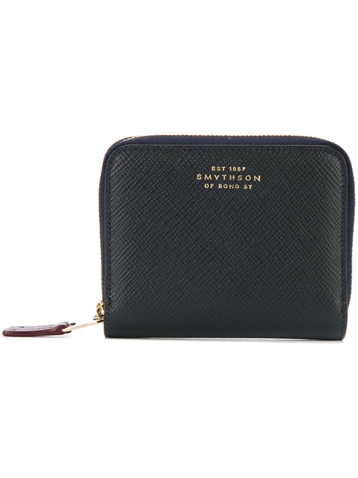 Smythson Double Zip Wallet - Black