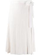 Victoria Victoria Beckham Pleated Knit Skirt - White