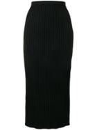 Toteme Ribbed Knit Pencil Skirt - Black