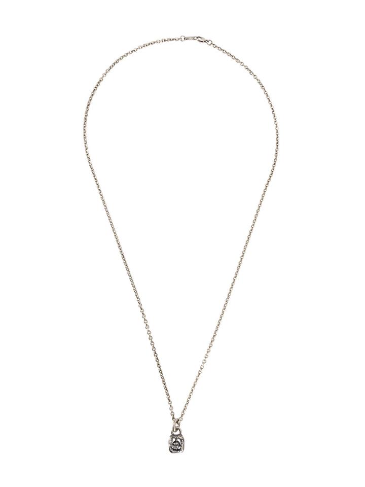 Tobias Wistisen Framed Skull Necklace - Metallic