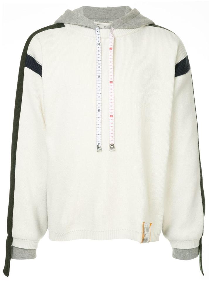 Maison Mihara Yasuhiro Contrast Sleeve Hoodie - White