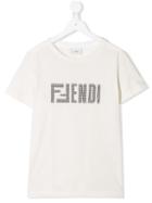 Fendi Kids Logo Jersey T-shirt - White