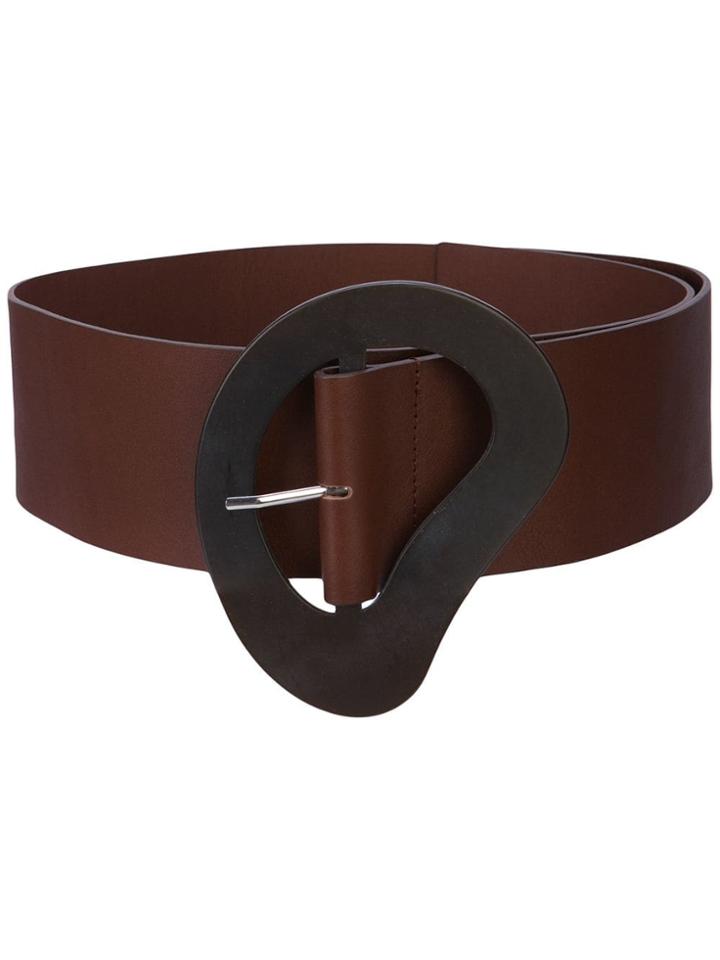 Tibi Thick Belt - Brown