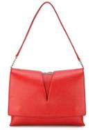 Jil Sander Cut-out Shoulder Bag, Women's, Red, Leather
