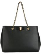Salvatore Ferragamo Vara Tote, Women's, Black, Calf Leather