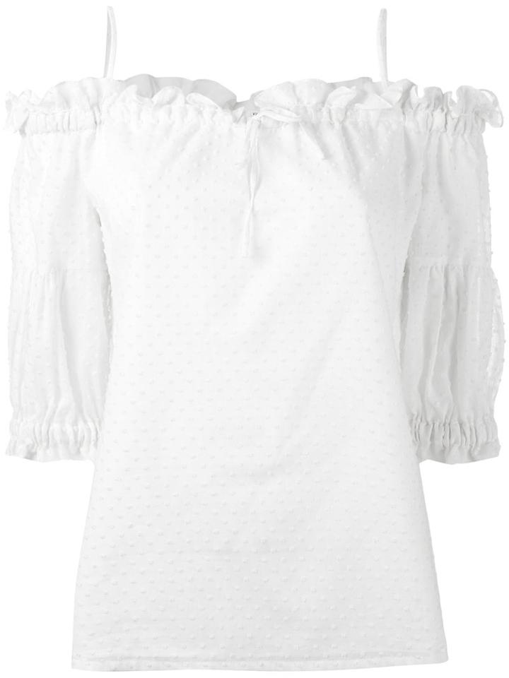 Vilshenko - Off Shoulder Blouse - Women - Cotton - 10, White, Cotton