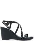 Calvin Klein Logo Wedges - Black