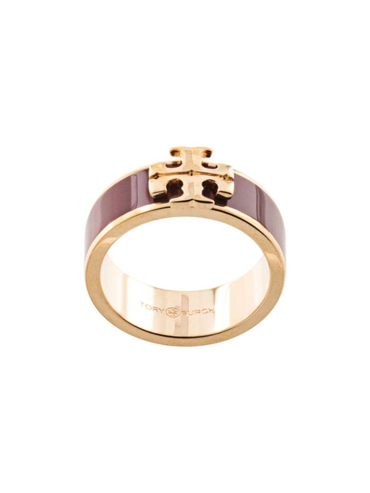 Tory Burch Kira Raised-logo Ring - Red