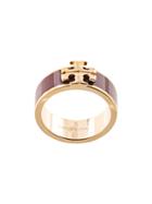 Tory Burch Kira Raised-logo Ring - Red