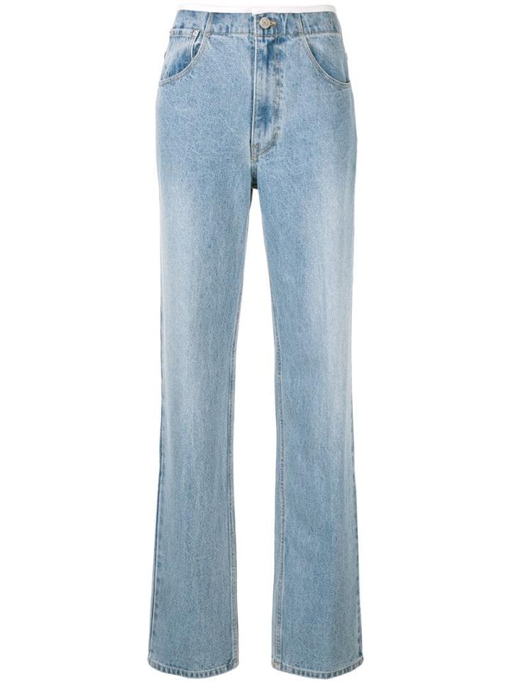 We11done Straight Cut Denim Jeans - Blue