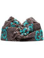Gucci Multicoloured Sequin Turban - Brown