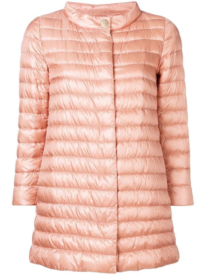 Herno Funnel Neck Padded Jacket - Pink